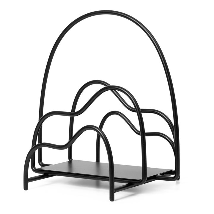 Porte-magazine Lithos en métal | Noir- Image produit n°2