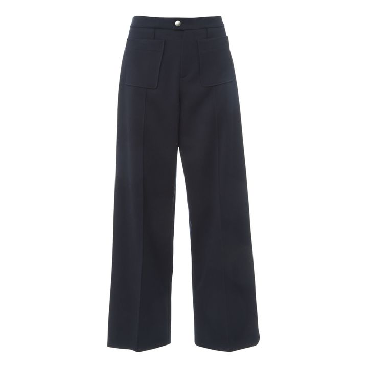Pantaloni, modello: Harry, in lana | Blu marino- Immagine del prodotto n°0