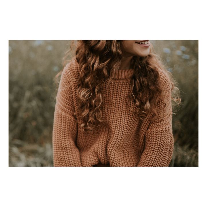 Chunky Organic Cotton Jumper | Dusty Pink- Product image n°1