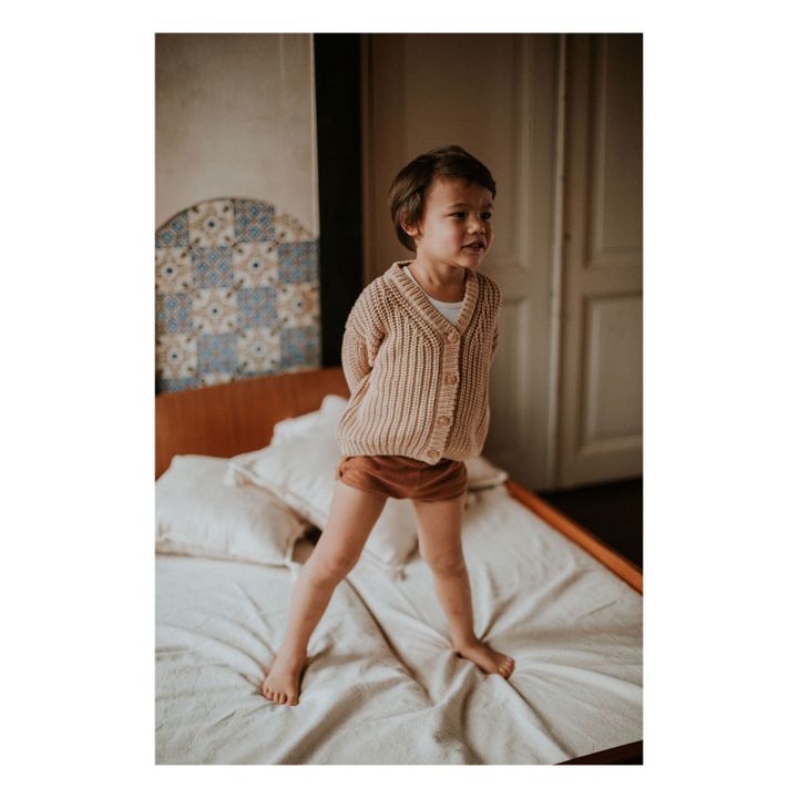 Cardigan Chunky Coton Bio | Beige- Image produit n°6