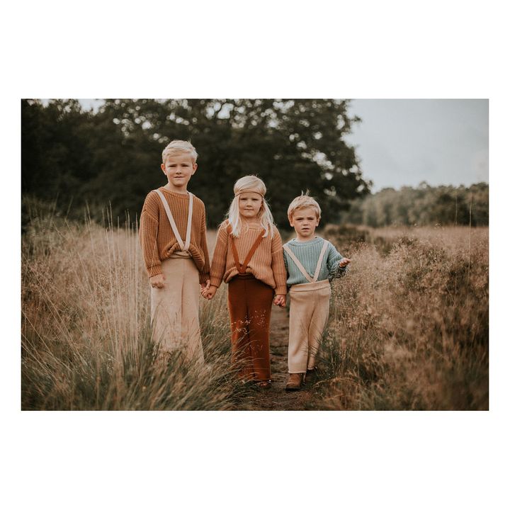 Pantalon Tricot Coton Bio | Beige- Image produit n°3