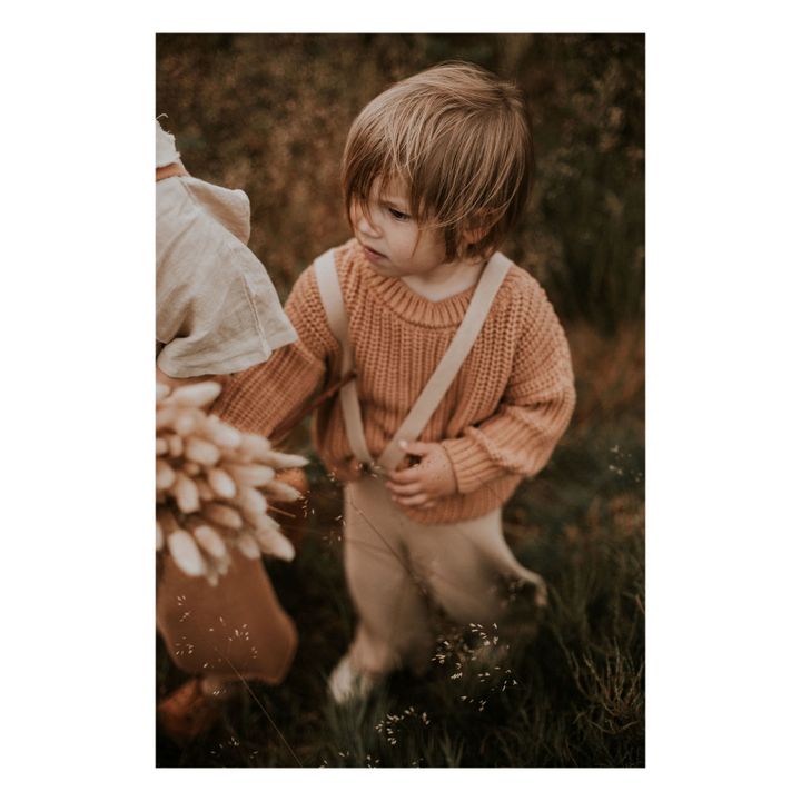 Pantalon Tricot Coton Bio | Beige- Image produit n°6