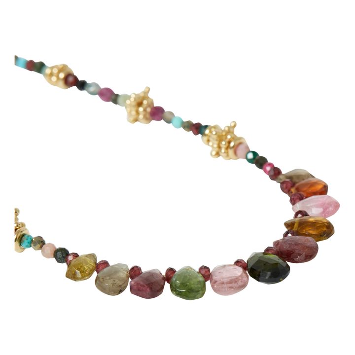Collier India V2 Multico | Doré- Image produit n°3