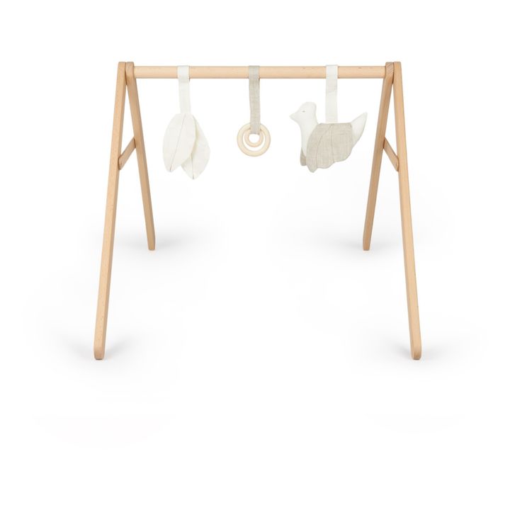 Spielbogen aus Holz und Spielzeug - Französisches Leinen | Beige- Produktbild Nr. 0