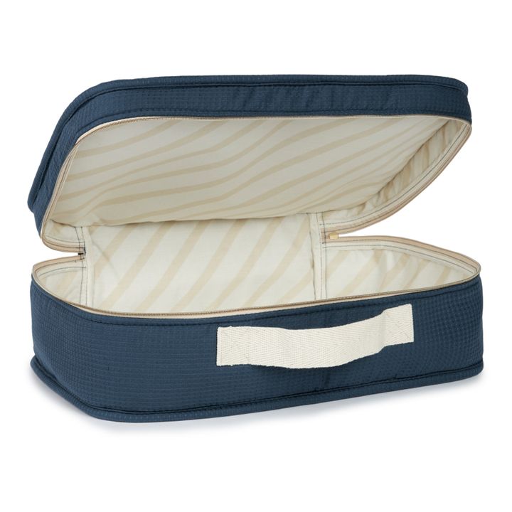 Valise Victoria en coton bio Bleu nuit- Image produit n°4