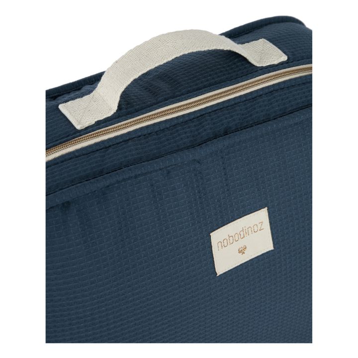 Valise Victoria en coton bio Bleu nuit- Image produit n°5