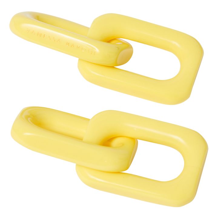 Boucles d'Oreilles Squared Double Jaune- Image produit n°1