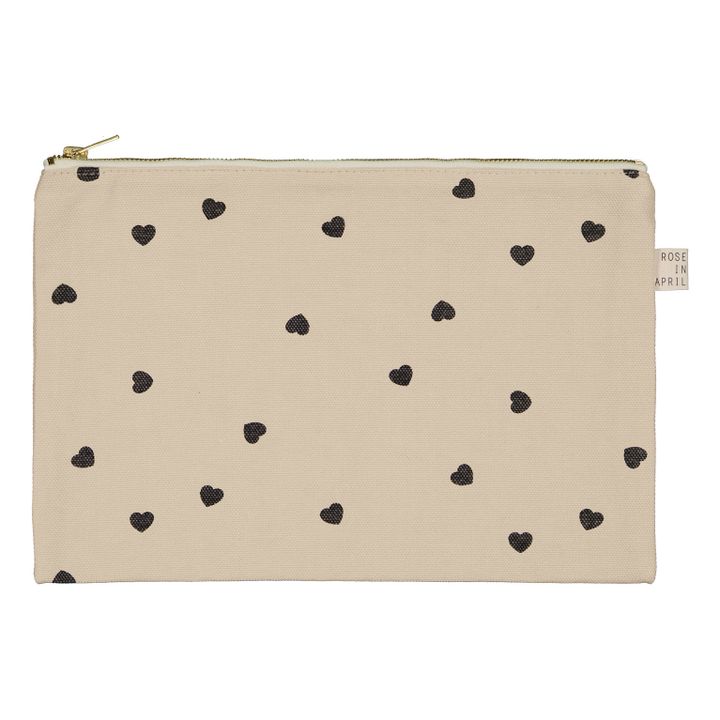 Pochette Lili Cœurs | Sable- Image produit n°0