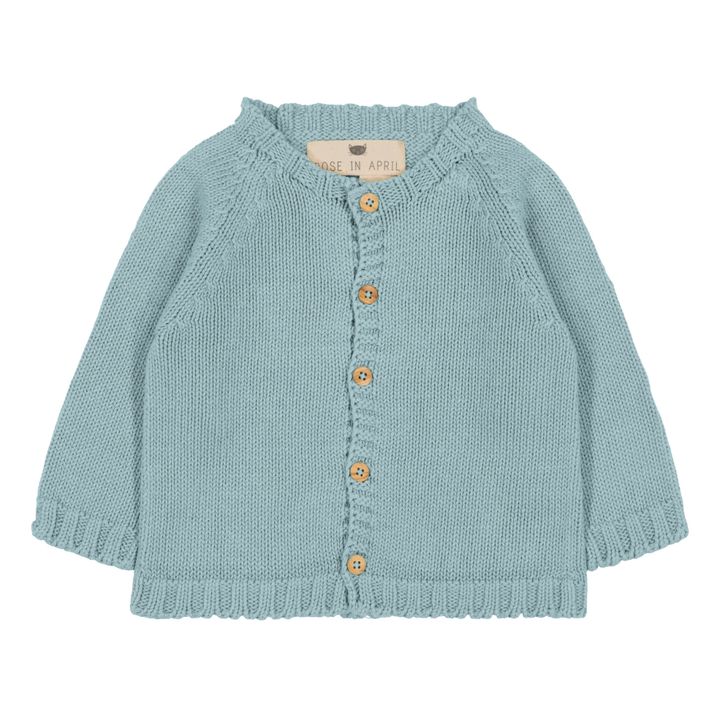Cardigan en tricot Gaby | Bleu ciel- Image produit n°0