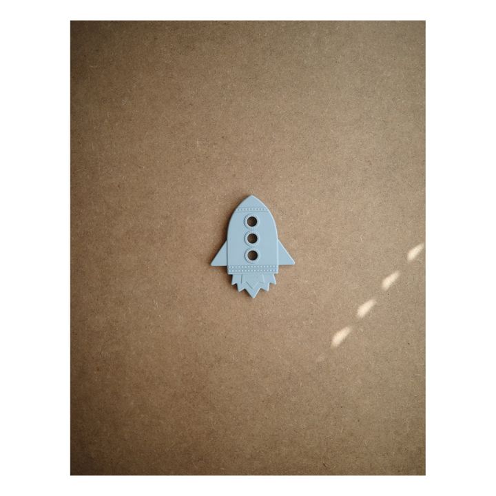 Jouet de dentition Fusée en silicone | Bleu- Image produit n°1