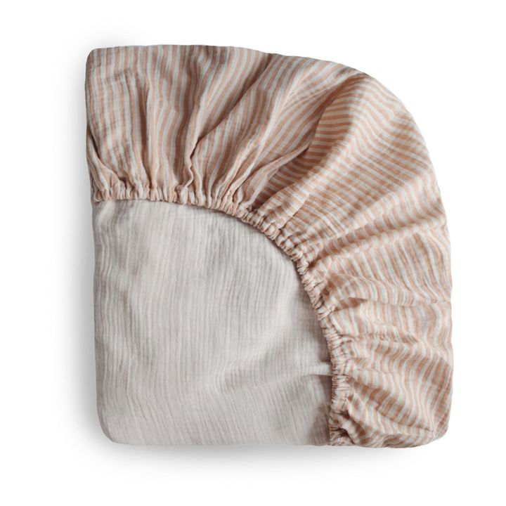 Drap-housse en coton | Beige- Image produit n°0