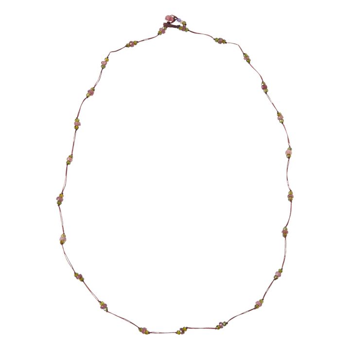 Bracelet 3 Tours / Collier Loopy Sparkly Tourmaline Prune- Image produit n°0