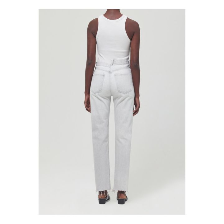 Jean Criss Cross Straight Coton Bio Blanc- Image produit n°3