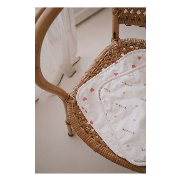 Bavoir Anna Amour Blanc- Image produit n°3