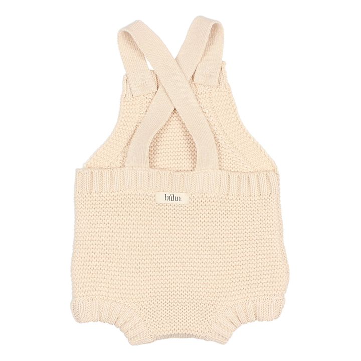 Knitted Organic Cotton Romper Ecru- Product image n°5