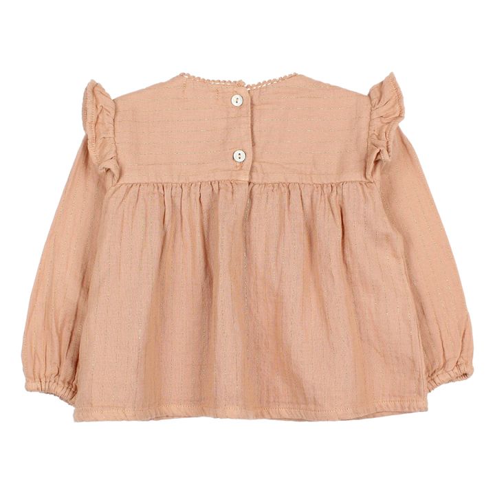 Blusa Gasa de algodón y Lúrex | Rosa- Imagen del producto n°1