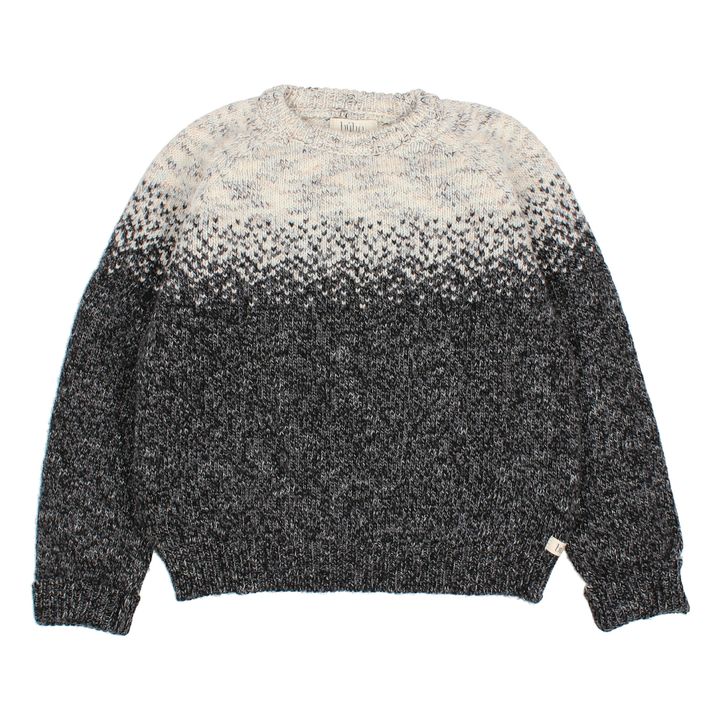 Jacquard Woollen Jumper | Heather white- Product image n°0