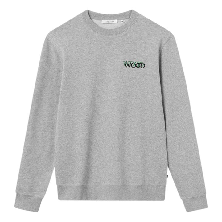 Sweat Hugh Coton Bio | Gris clair- Image produit n°0