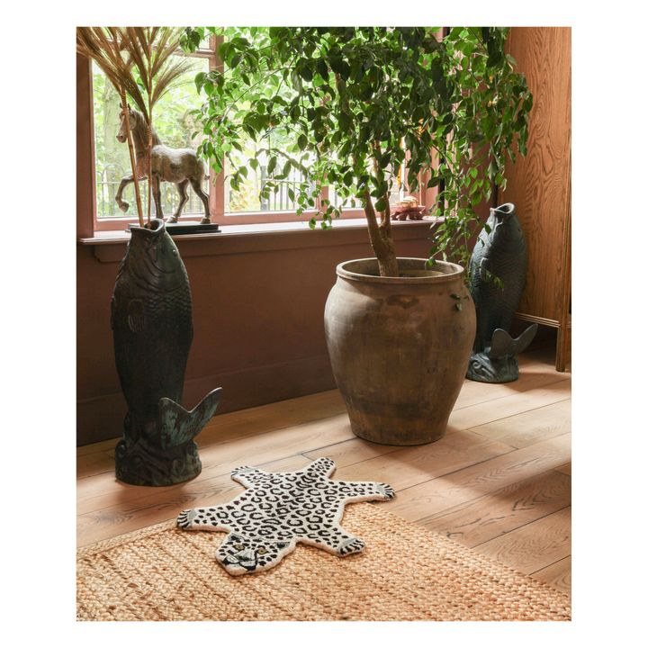 Alfombra Leopardo de las nievas de lana | Crudo- Imagen del producto n°1