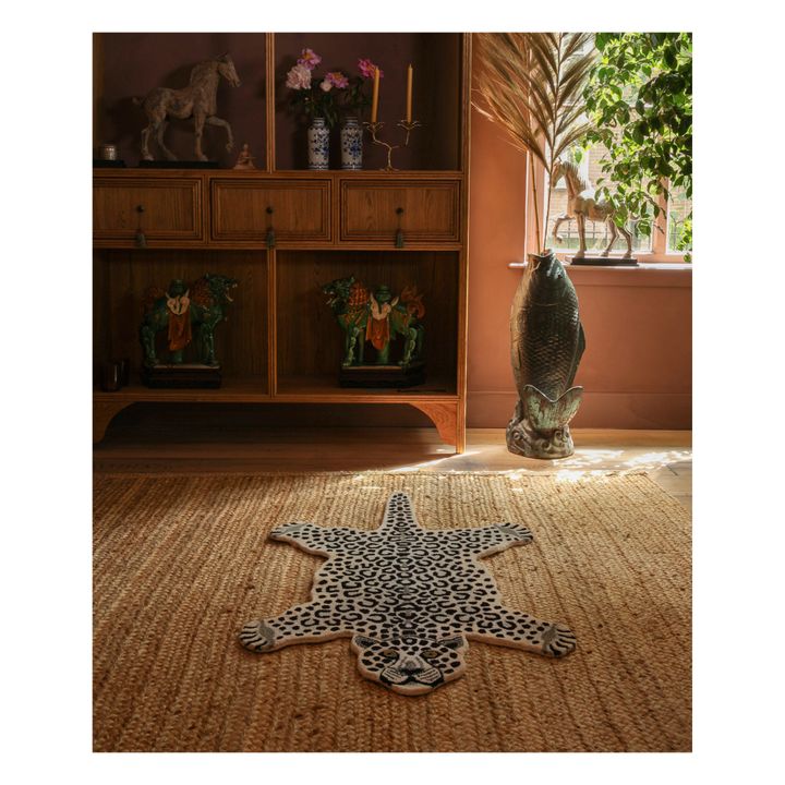 Snow Leopard Wool Rug | Ecru- Product image n°5