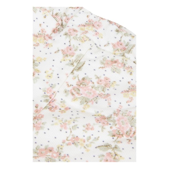 Floral Velour Harem Pants Ecru- Product image n°1