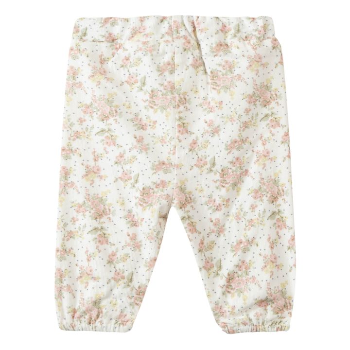 Floral Velour Harem Pants Ecru- Product image n°2