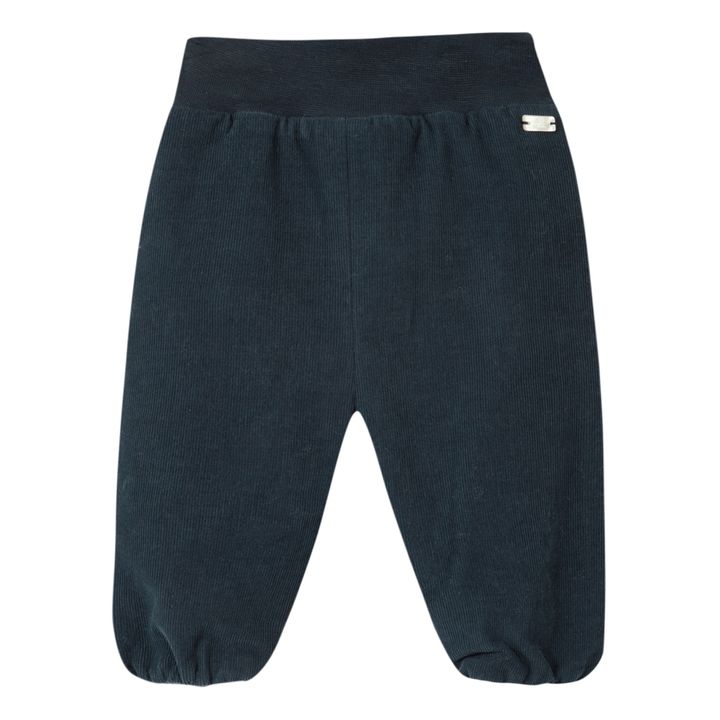 Pantalón sarouel de terciopelo | Azul Marino- Imagen del producto n°0