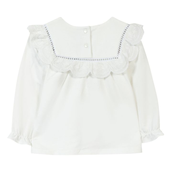 Frill T-shirt | Ecru- Product image n°2