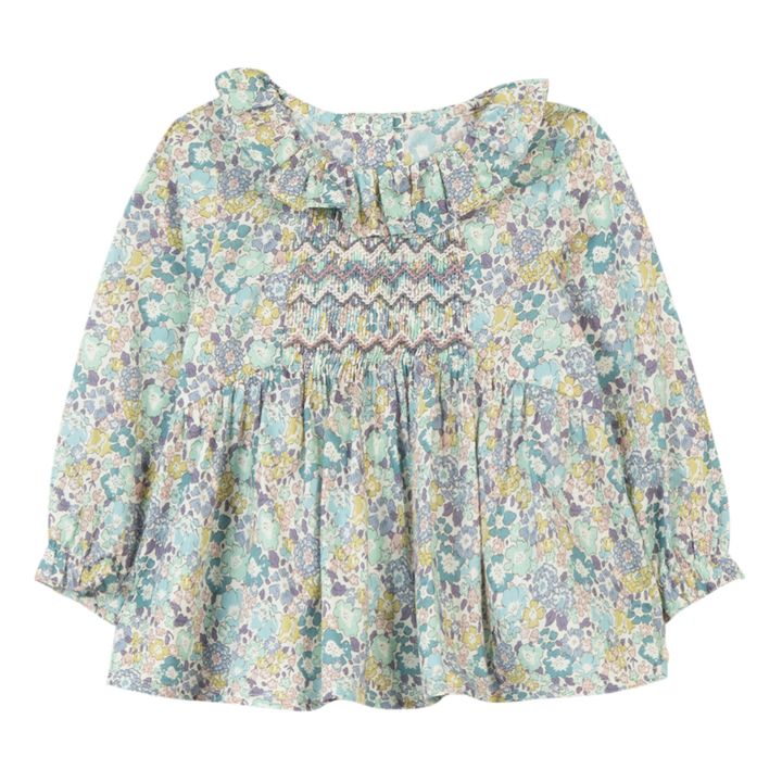 Exclusive Liberty Print Smocked Blouse | Blue- Product image n°0