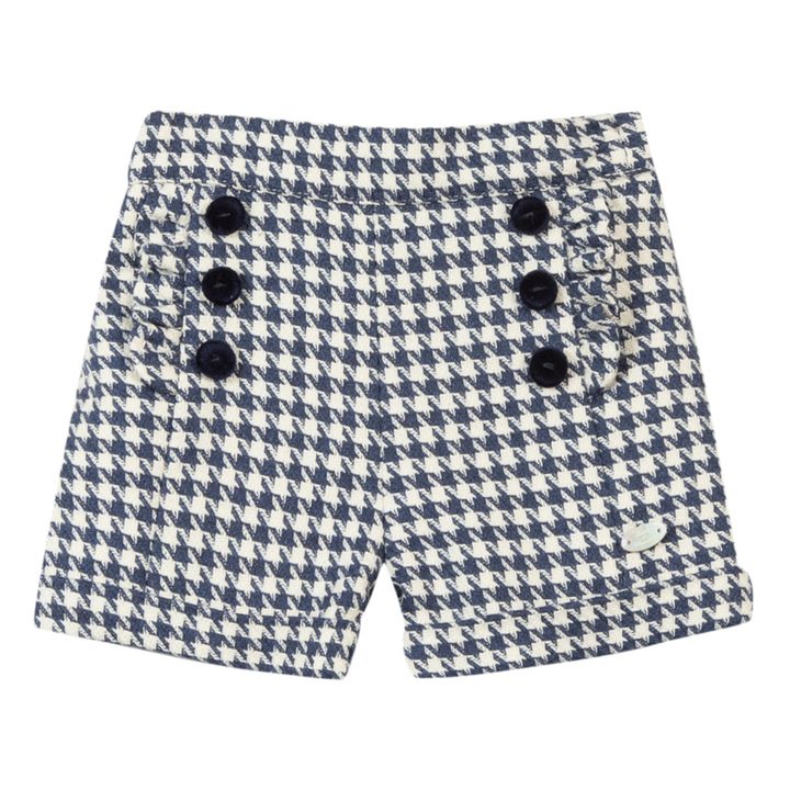 Short Pieds-de-Poule | Bleu marine- Image produit n°0
