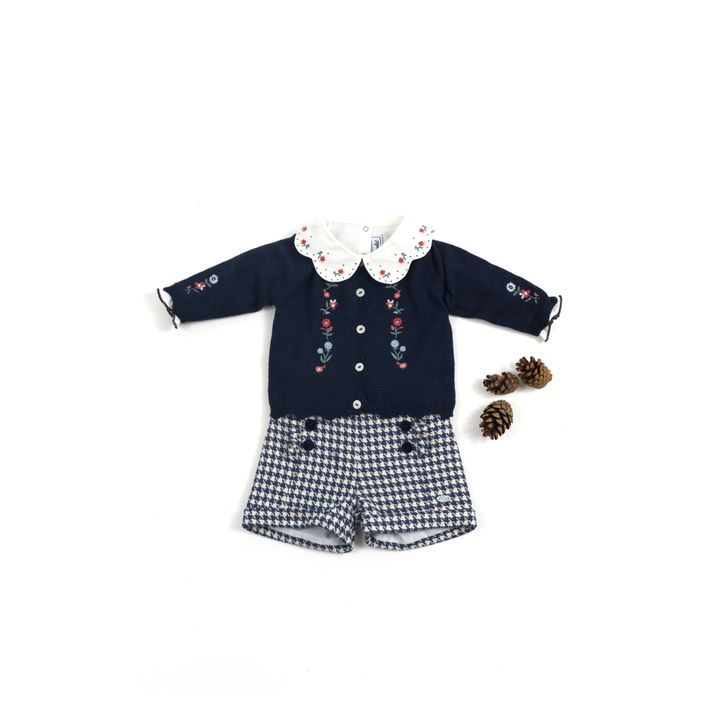 Shorts Hahnentritt | Navy- Produktbild Nr. 1