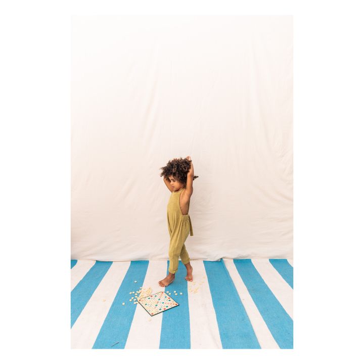 Organic Cotton Leaf Overalls Green- Product image n°2