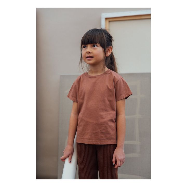 Jesse Organic Cotton T-shirt | Terracotta- Imagen del producto n°2