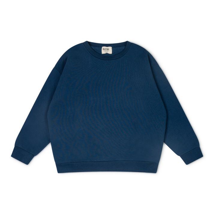 Malo Organic Cotton Sweatshirt | Navy blue- Product image n°0