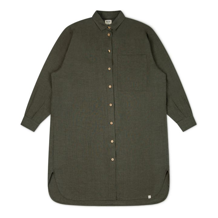 Pepi Linen Dress - Women’s Collection | Verde Oscuro- Imagen del producto n°0