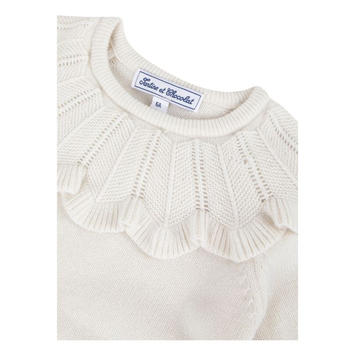 Pull Laine et Cachemire Volants Ecru- Image produit n°2