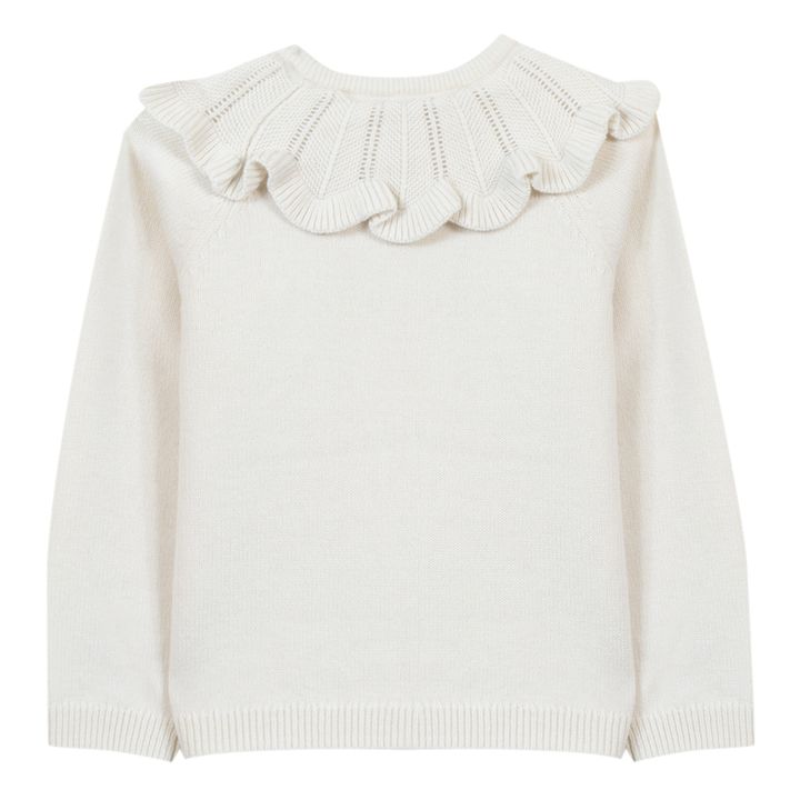 Pull Laine et Cachemire Volants Ecru- Image produit n°3
