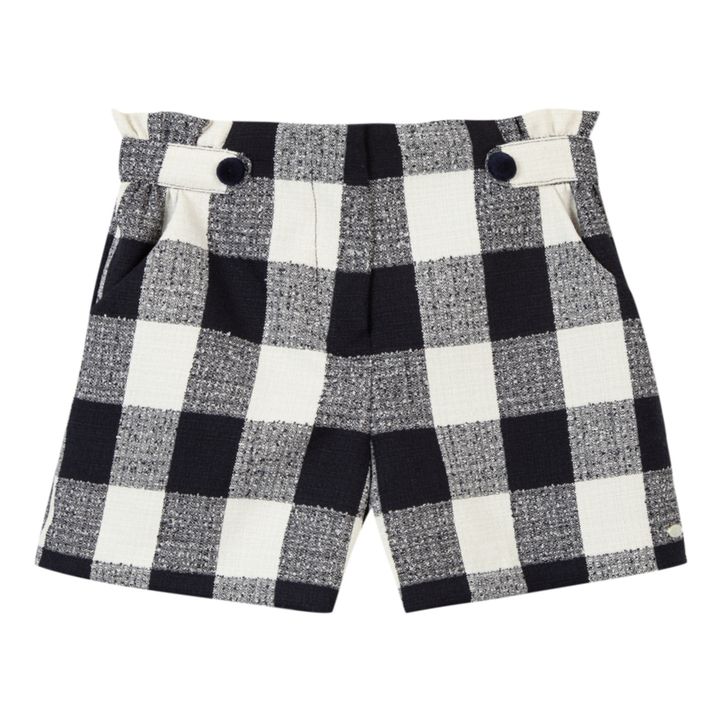 Short Carreaux | Bleu marine- Image produit n°0