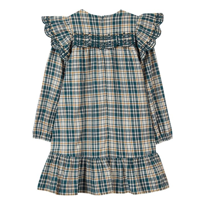 Robe Carreaux Volants Bleu- Image produit n°4