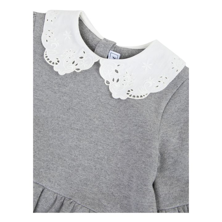 Robe Col Dentelle | Gris chiné- Image produit n°2