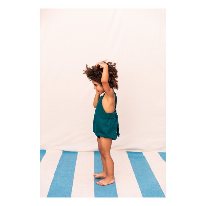 Organic Cotton Ocean Romper Dunkelgrün- Produktbild Nr. 2