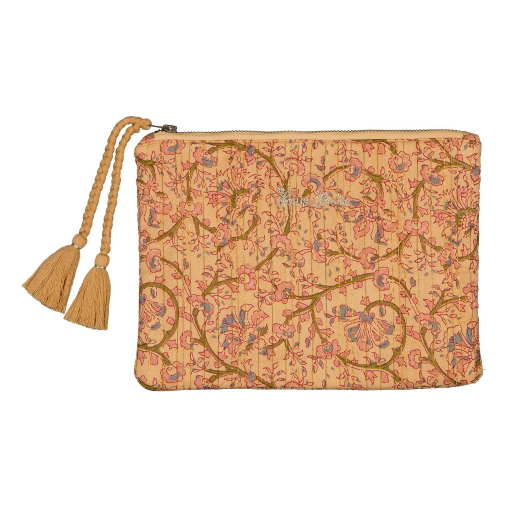 Pochette Lurex Fleurie Tila | Beige- Image produit n°0