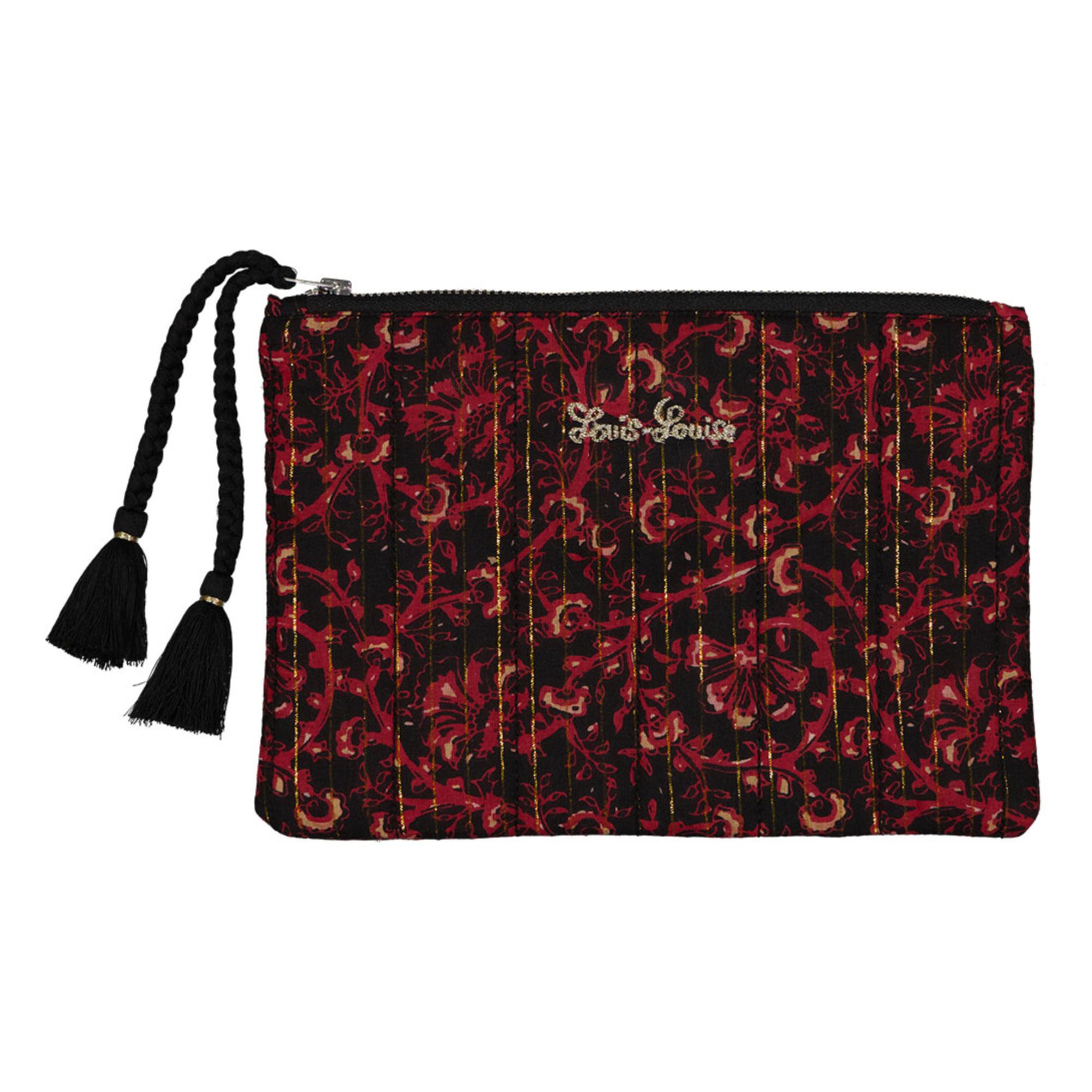 Pochette Tila lurex a fiori | Nero- Immagine del prodotto n°0