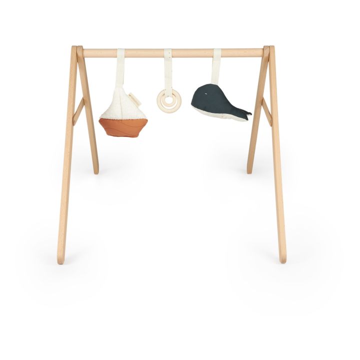 Arco de estímulo de madera y sus juguetes | Azul- Imagen del producto n°0