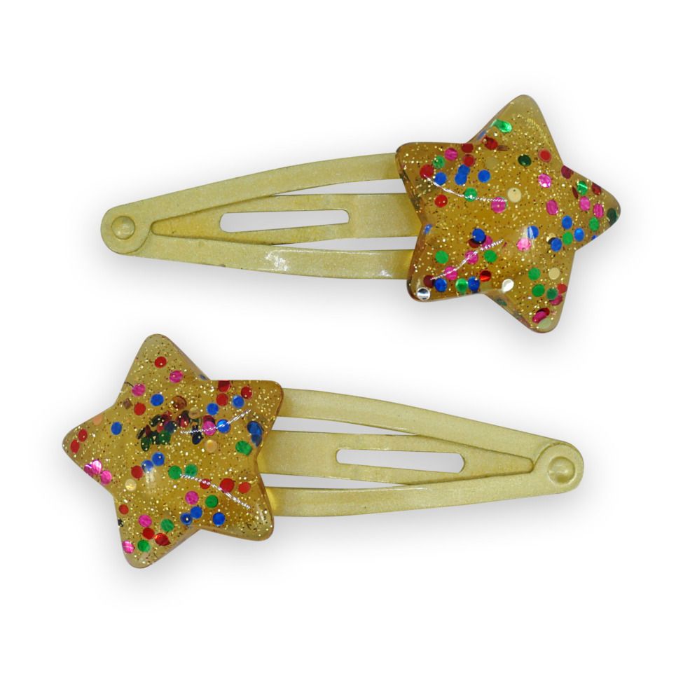 Lot Barrettes Etoile Jaune- Image produit n°0