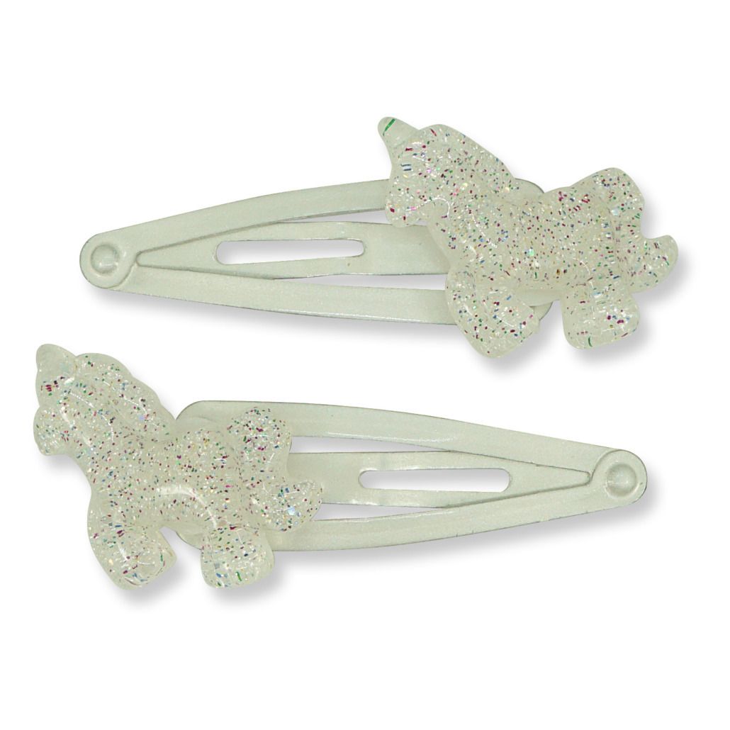 Barrettes Uni Licorne Blanc- Image produit n°0