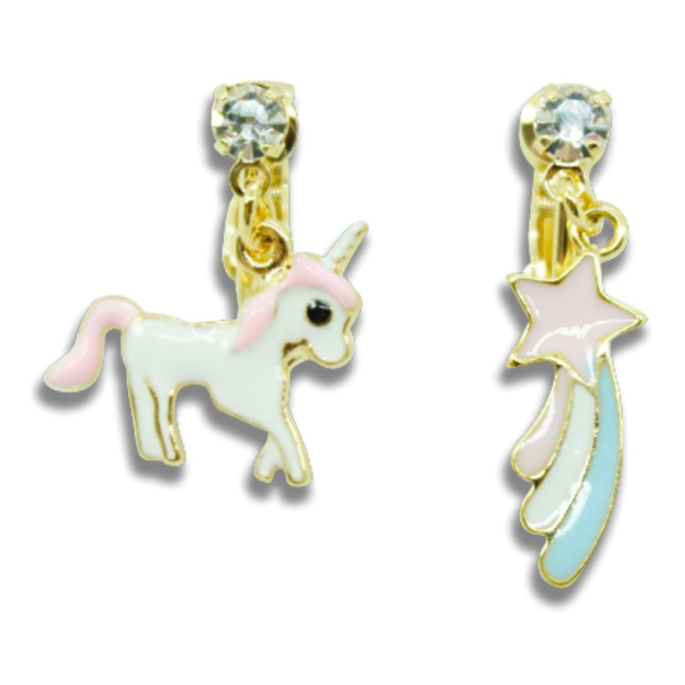 Boucle d'Oreilles Etoile Filante Blanc- Image produit n°0
