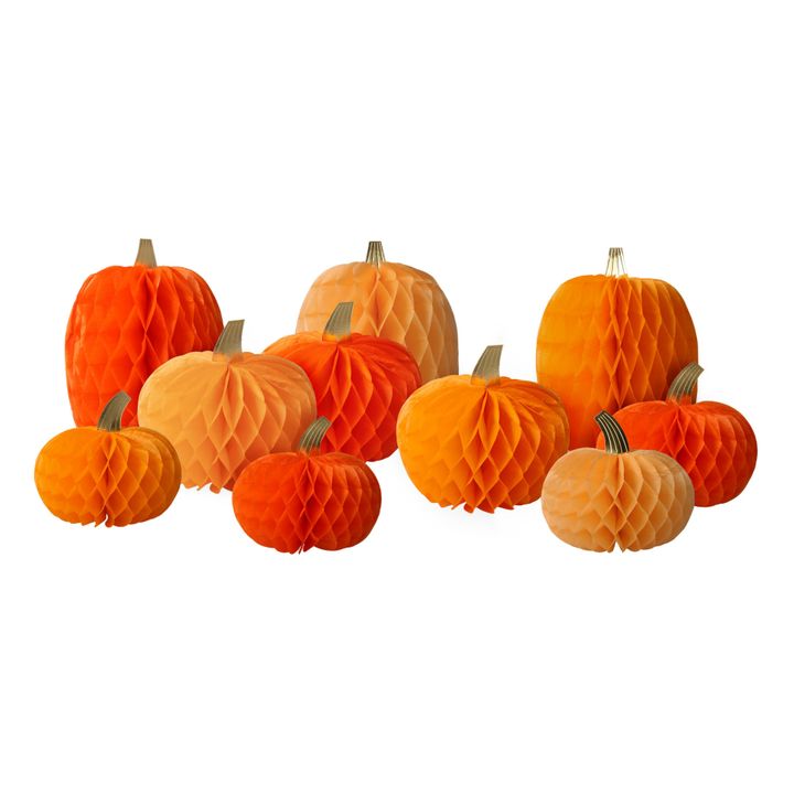 Décoration Citrouilles en papier - Set de 10- Image produit n°0