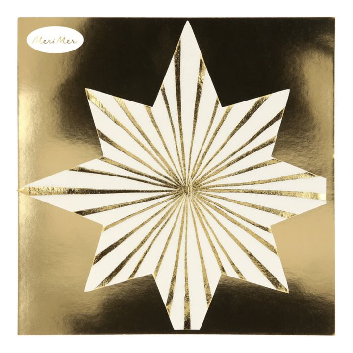 Servilletas de estrellas doradas Belle Epoque - Juego de 16 | Dorado- Imagen del producto n°1