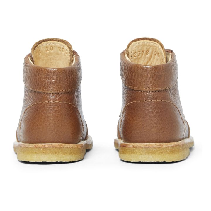 Topstiched Lace-up Boots | Cognac- Product image n°4